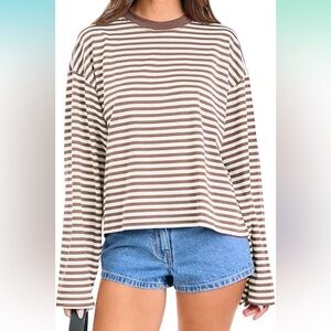 Oversized Striped Long Sleeve Shirt